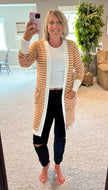 Striped Long Cardigans