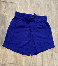 Load image into Gallery viewer, Royal blue linen shorts
