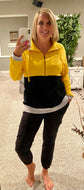 Black and Yellow Quarter Zip