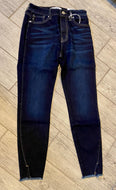 Non-Distressed Dark Wash Kan Can Jeans