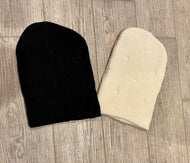 Black Distressed Beanie Stocking Hat