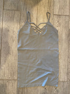 Light Gray Spandex Criss Cross Layering Tanks