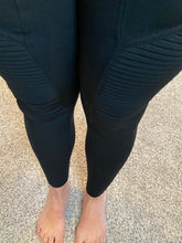 Load image into Gallery viewer, Black Moto Leggings
