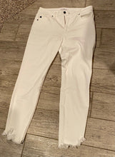 Load image into Gallery viewer, White High Rise Distressed Ankle Skinny Jean
