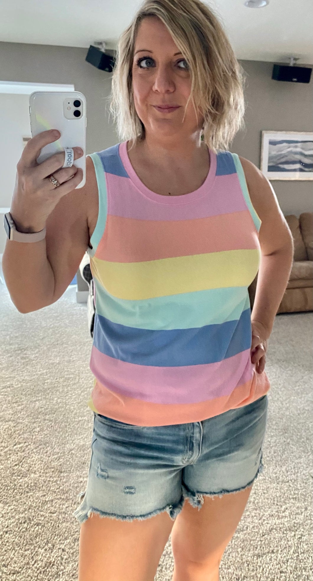 Mulit Colored Pastel Tank Top