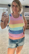 Mulit Colored Pastel Tank Top