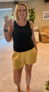 Vintage Yellow Terry Shorts