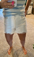 White Kan Can Denim Shorts