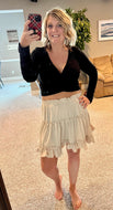 Beige Ruffle Skirt