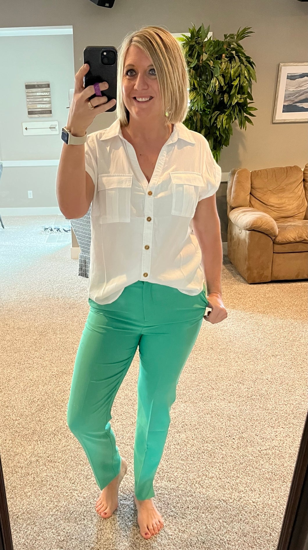 Green Apple Flexible Dress Pants