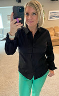Black Collared Button Up Shirt