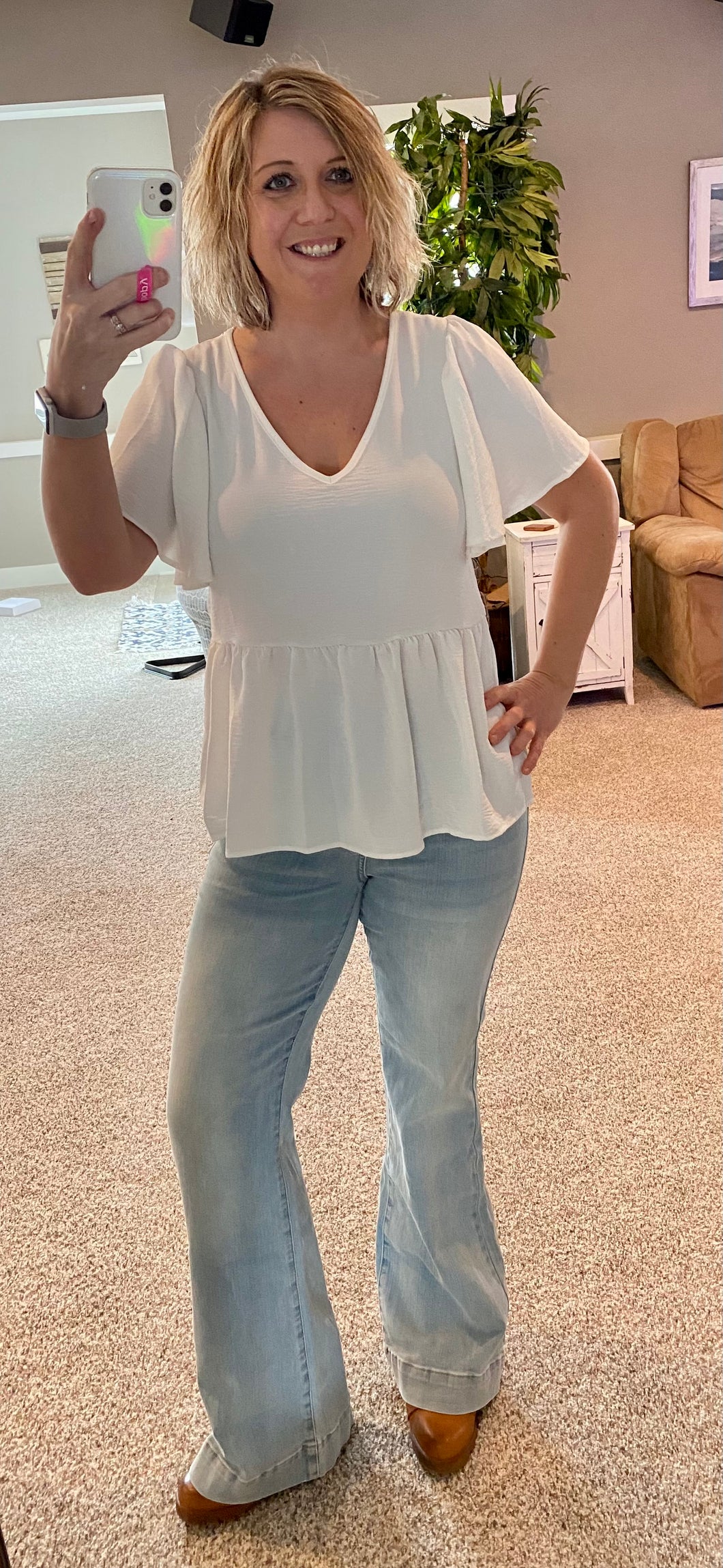 Baby Doll Ruffle Blouses