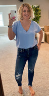 Baby Blue Bodysuit Blouse
